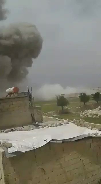 Intensive air raids on Al Ltamenah town in Northern Hama