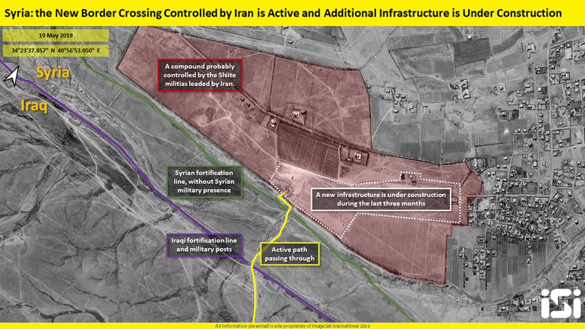 Iran is building new crossing on Syria-Iraq border for smuggling weapons and oil: satellite images   