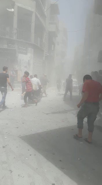 Russian raids hit Ariha city southern of Idlib   