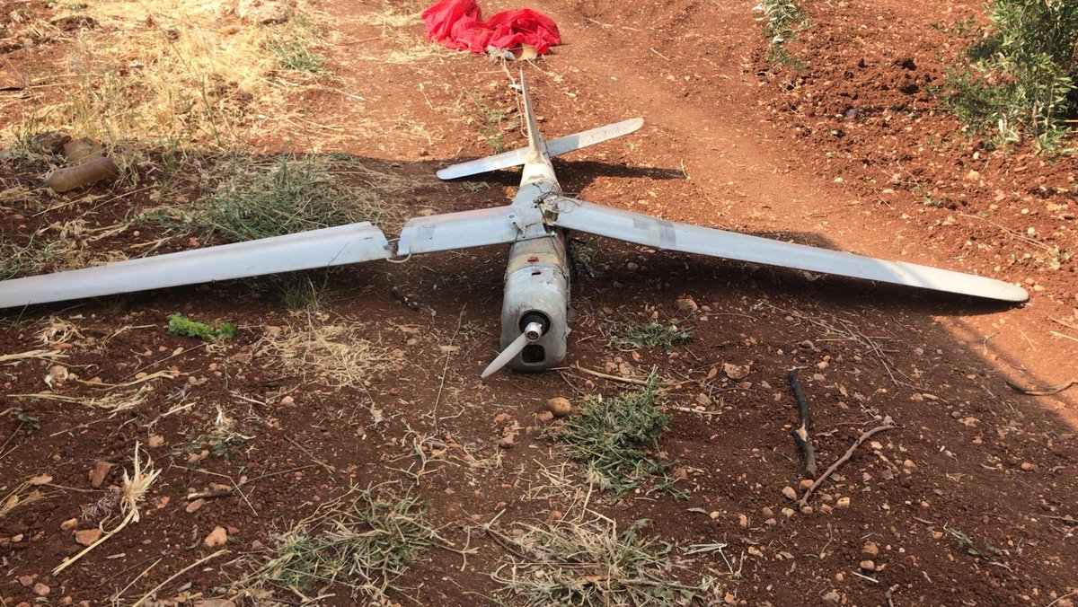 Syria: FSA National Army shot down a Russian drone Orlan-10 over Maaranaz, between Azaz and Menagh Airbase (N. Aleppo).    