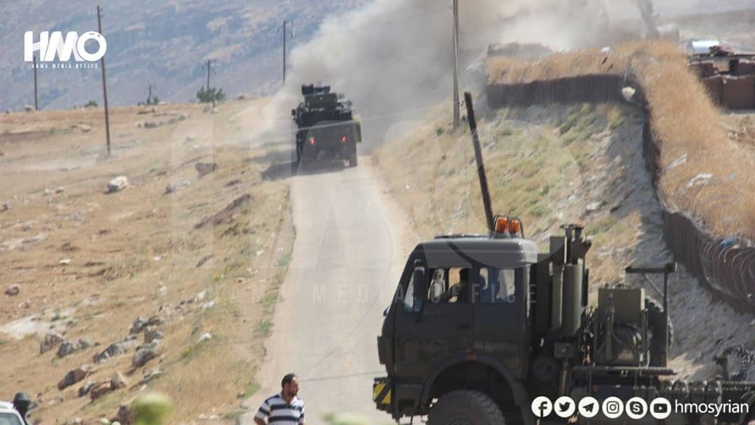 Pro-Assad forces shelling repeated while the newly arrived Turkish vehicles unloading reinforcements inside the observation point in Shar Maghar.  