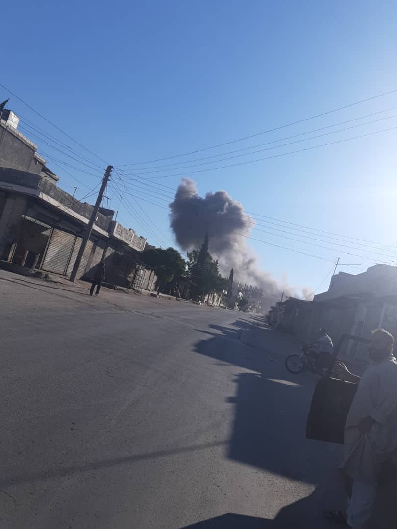 Russian air strikes hit Kafrnabel town south Idlib   