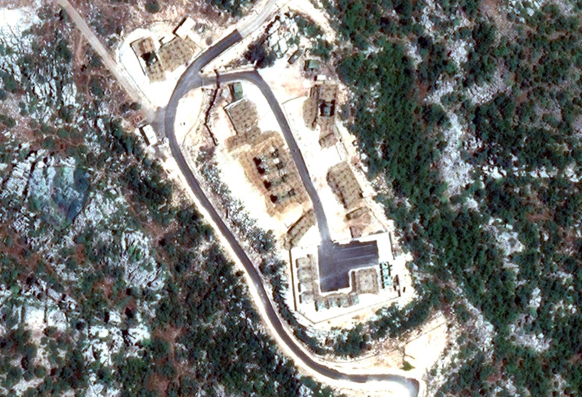 North-West of Masyaf, Syria, the Russian S-300 Air Defense System continues to sit still and unused despite rumoured reports of commissioning in early and late May. All 4 TELs erected, with two radars deployed. Imagery from 23rd July