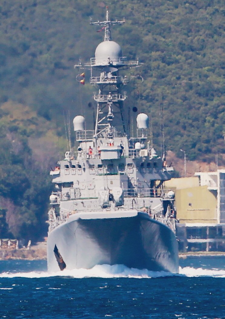 Russian Navy Project 775 BSF Black Sea Fleet 197th Landing Ship Brigade's Ropucha class landing ship Azov 151 transited Bosphorus heavily laden towards Mediterranean en route to Tartus Syria likely carrying tanks and/or APCs