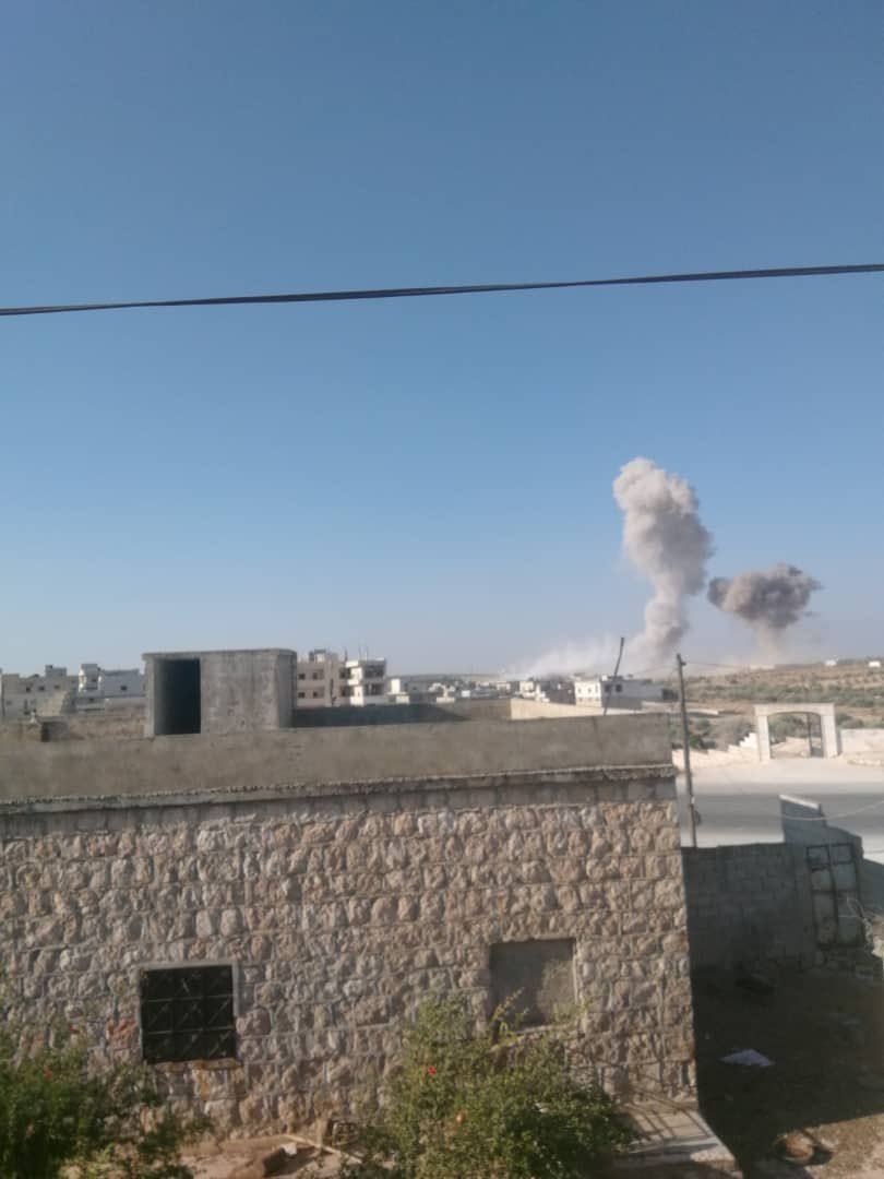 Aircrafts are dropping barrel bombs on Maar Shurin