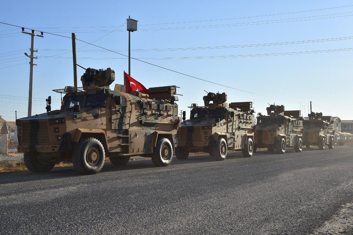 Turkish army: Within the scope of Safe Zone activities in the north of Syria and east of Euphrates; Turkish army and US personnel started their first joint land patrol with the participation of land vehicles and UAVs on the Syrian side in the south of Akçakale.