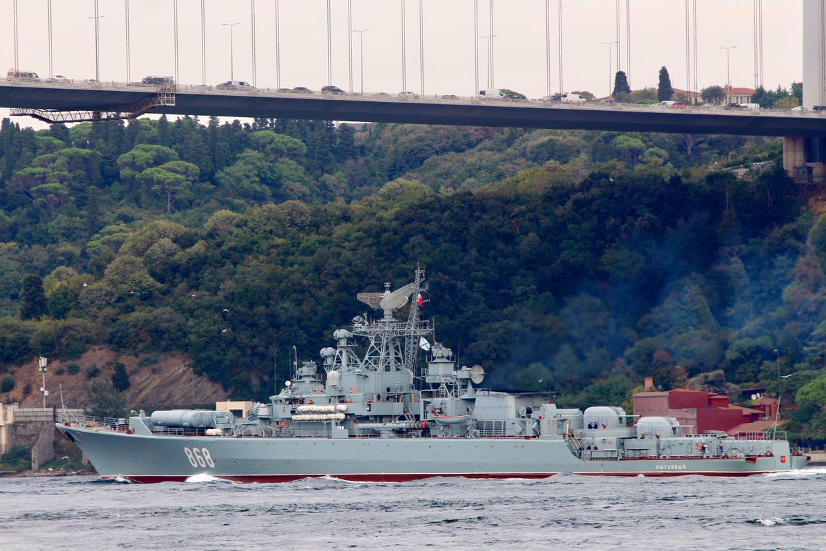 Back from Syria campaign: Project 1135M BSF 30th Surface Ship Division Krivak II Class frigate Pytlivy 868 returns from 81 days Mediterranean deployment & transits Bosphorus towards the Black Sea en route to Sevastopol