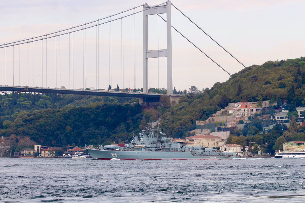 Back from Syria campaign: Project 1135M BSF 30th Surface Ship Division Krivak II Class frigate Pytlivy 868 returns from 81 days Mediterranean deployment & transits Bosphorus towards the Black Sea en route to Sevastopol