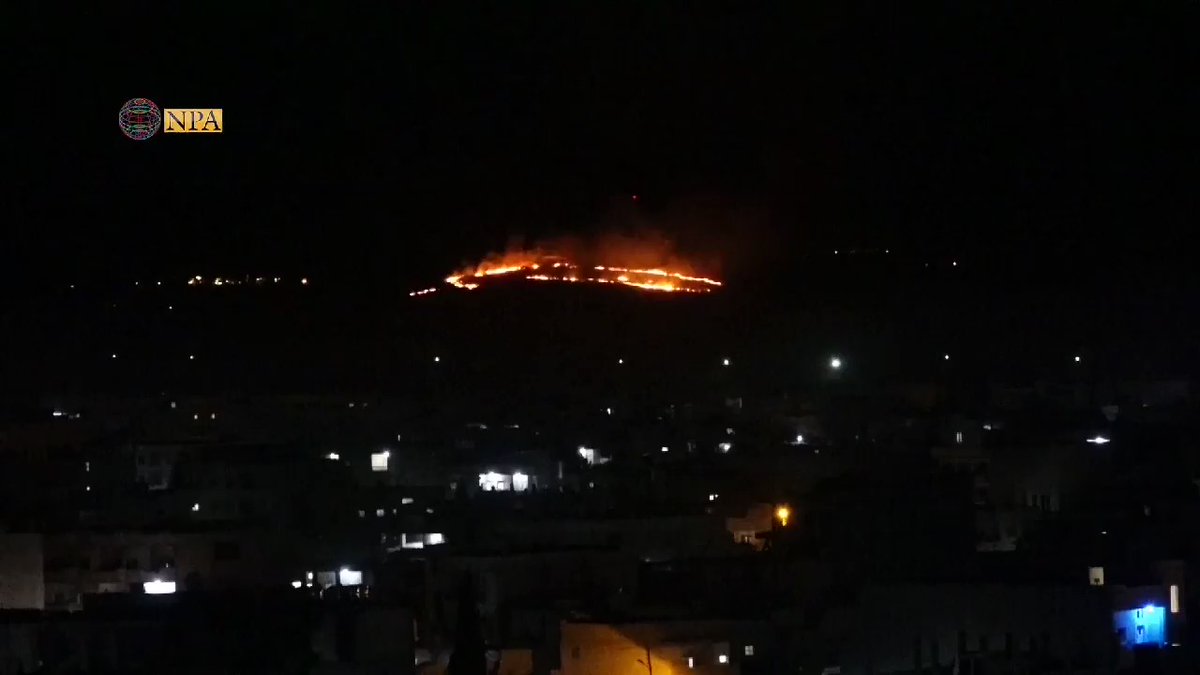 A video shows the burning of a Turkish outpost facing the city of Kobani after being targeted by the SDF  