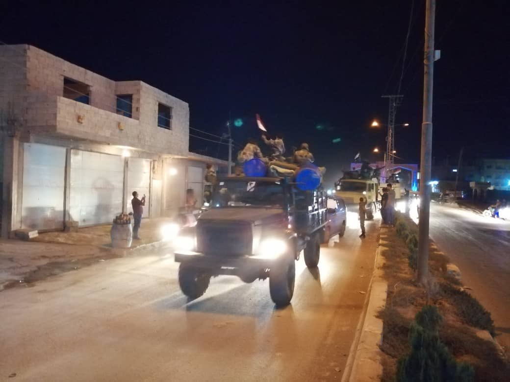 Syrian army inside Kobani, NE Syria