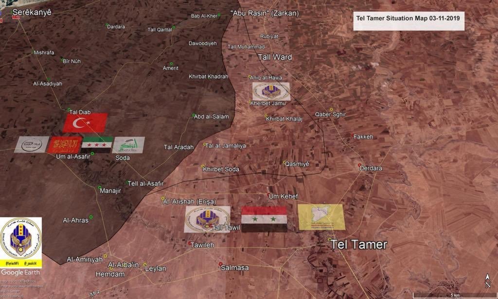 MFS: As for the 03 November, military position of Tel Tamir region in northern Syria. 