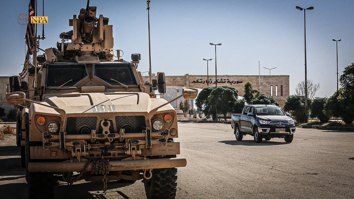 Remailan - A U.S. military patrol left Remailan and reached Tal-Kojar (al-Yarubiya) border-crossing with Iraq Toured the oil and gas fields in Karzero and Swaydiya fields