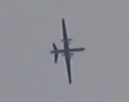 Syria: rare sight of an Iran ian (armed) Shahed-129 drone flying over ...