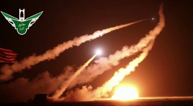 Elements of Iranian militias were killed and injured in Al-Buamal last night after a number of rockets were fired from the Syrian badiyah by Maghawir al-Thawra