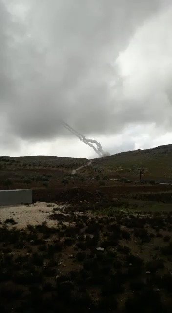 Syria: Rebel's long range rockets are back. Video shows them targeting pro-Assad positions in NE. Latakia CS