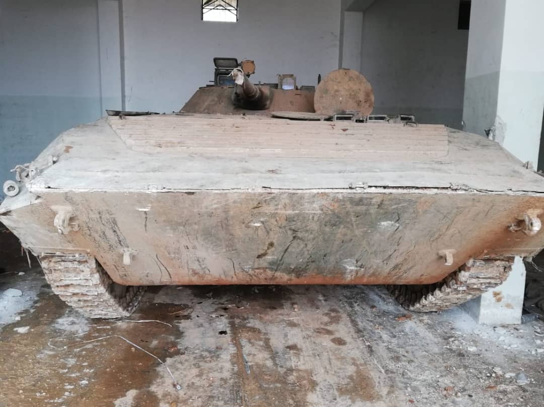 Equipment seized from pro-Assad forces during attack in Idlib by opposition forces