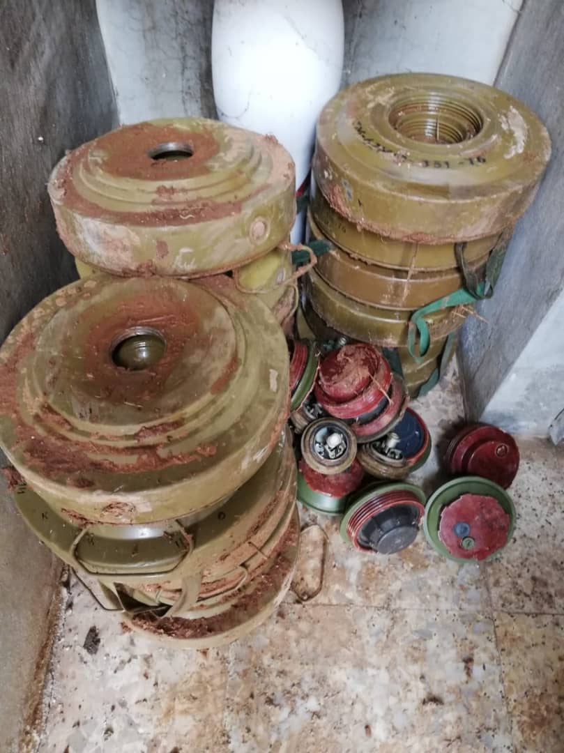 Equipment seized from pro-Assad forces during attack in Idlib by opposition forces