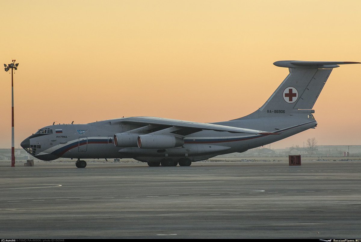 Russian Air Force MEDEVAC Ilyushin Il-76MD RF-86906  descending for Khmeimim Air Base 