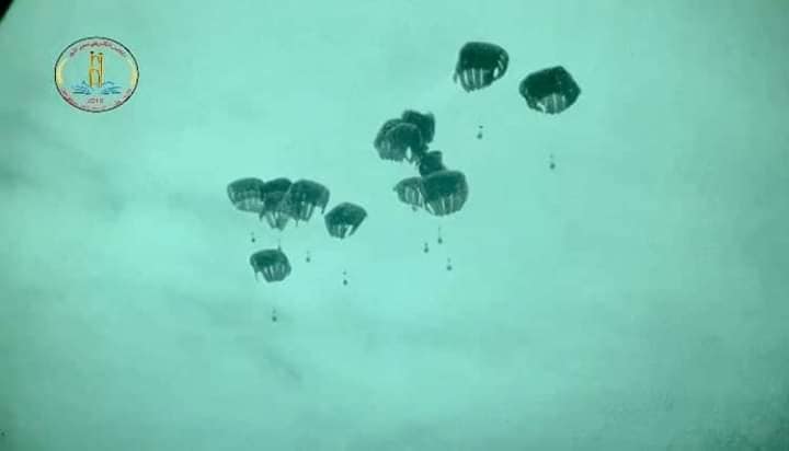 Pictures of ammunitions & weapons airdrop last Wednesday of US-led coalition for SDF forces fighting ISIS in Deir ar Zour. Photo source: SDF's Military Council in Hajin (Deir ar Zour)