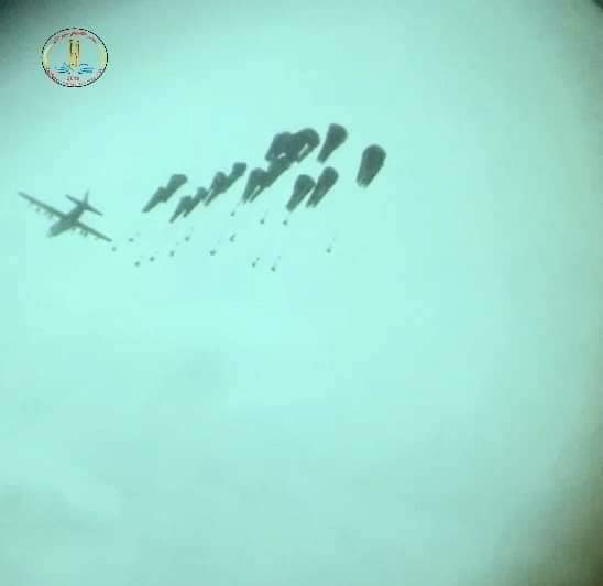 Pictures of ammunitions & weapons airdrop last Wednesday of US-led coalition for SDF forces fighting ISIS in Deir ar Zour. Photo source: SDF's Military Council in Hajin (Deir ar Zour)