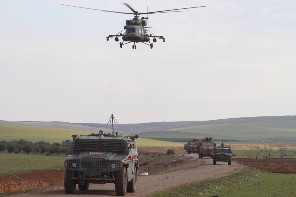 Turkey – Russia joint patrol in the western countryside of Ain Al-Arab (Kobani) in Syria 