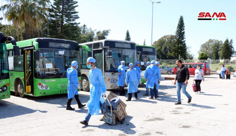 Syrian Airlines plane with 260 Syrian citizens have arrived from Sharjah, UAE to Latakia