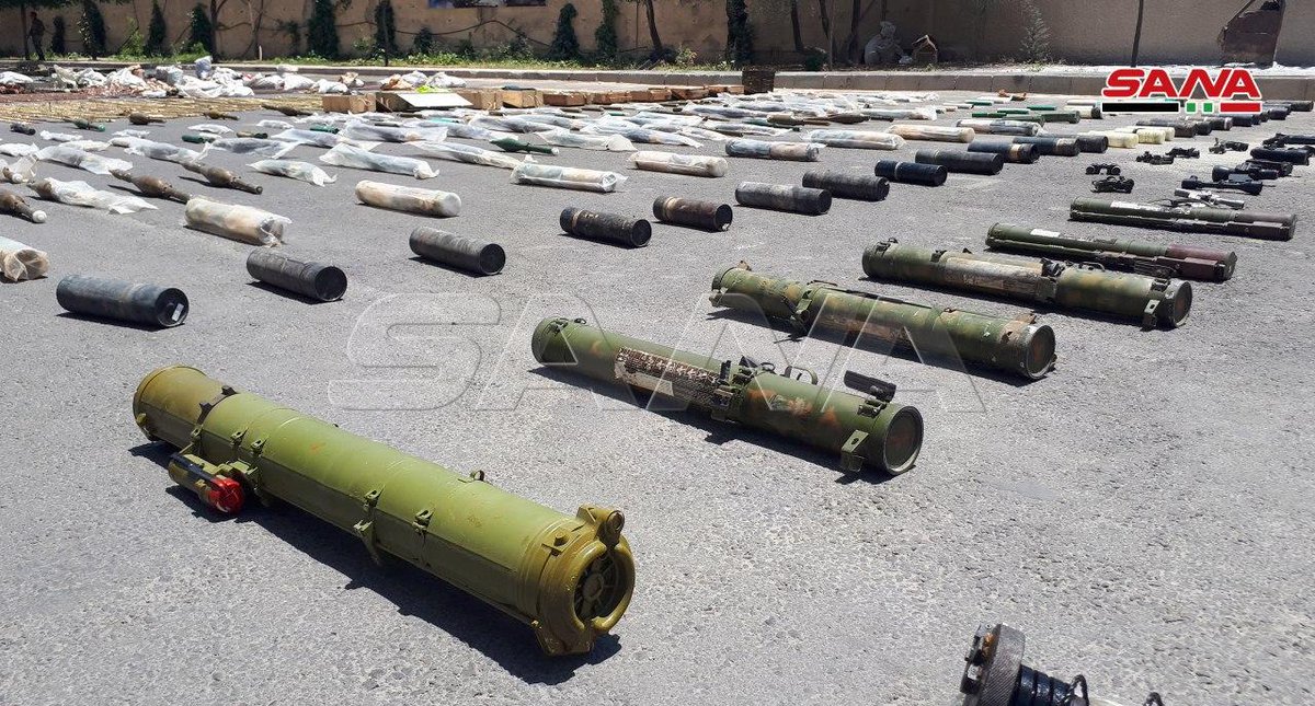 Syrian authorities have discovered and seized a large amount of weapons in southern Syria