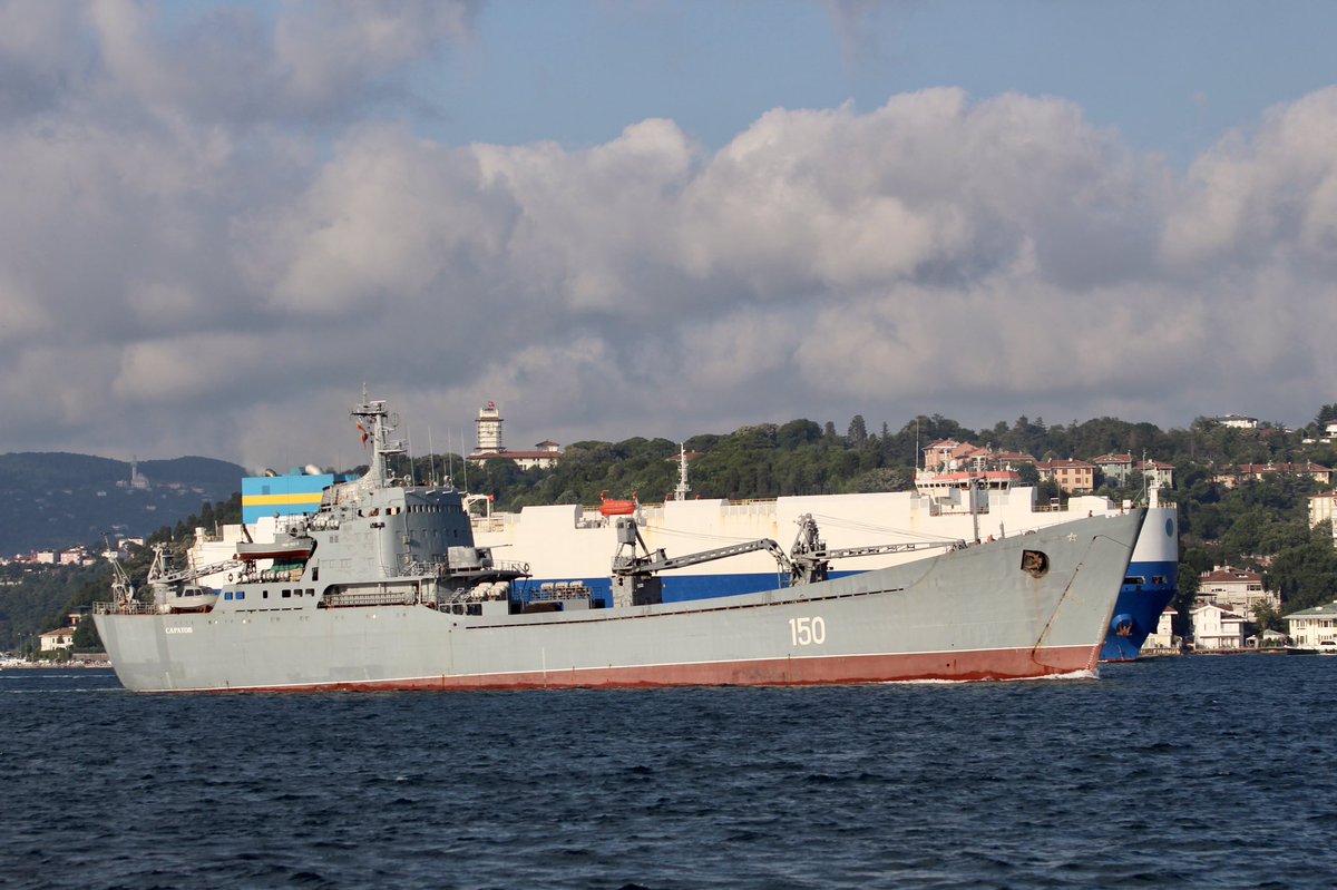 Russia's Syria campaign continues: Russian Navy Project 1171 Black Sea Fleet 197th Landing Ship Brigade Tapir (NATO:Alligator) class tank/APC carrying LST Saratov 150 transited Bosphorus towards Med en route to Russian naval base in Tartus (formerly 720th Logistics Support Point)