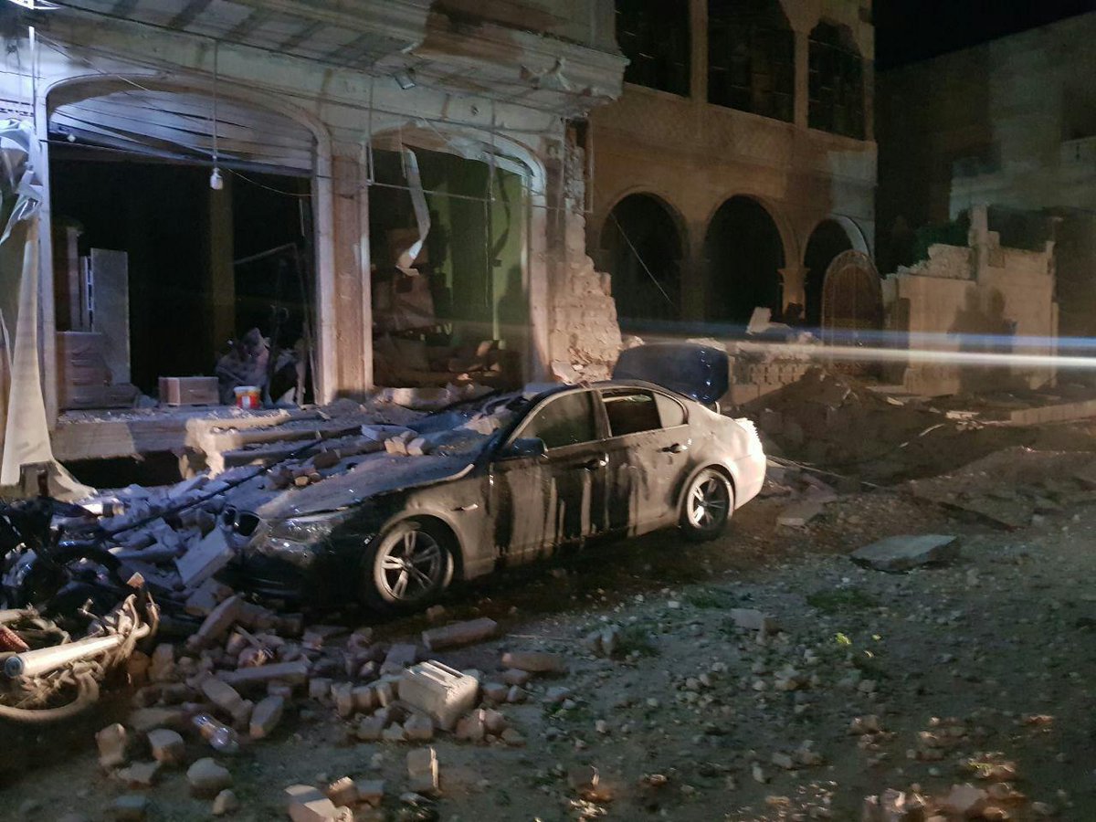 Destruction in Al Bab after air strike