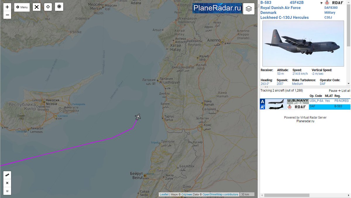 US Navy P8 Poseidon AE67E3 patrolling off the coast of #Syria