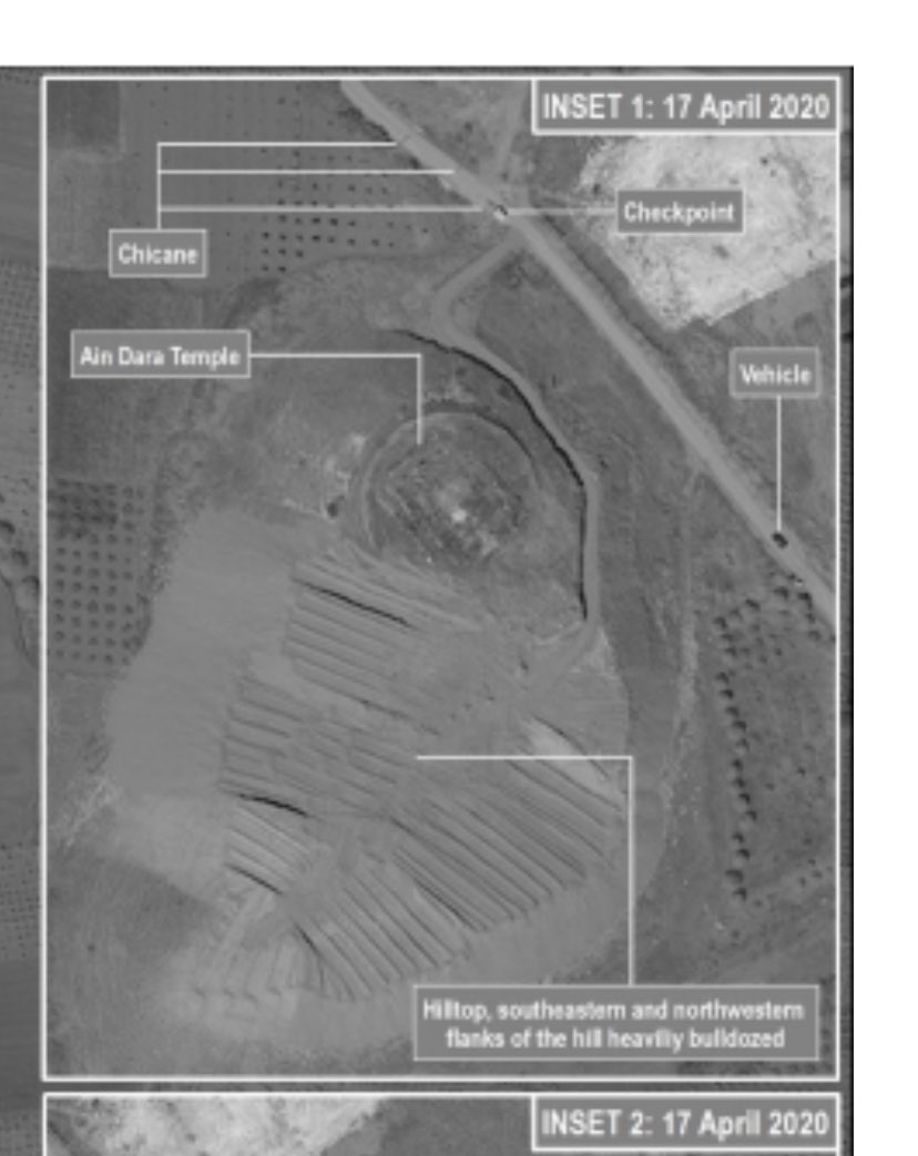 Satellite imagery of 'Ain Dara and Cyrrhus shows continued terrain movement and excavations at these key local archaeology sites. Still unclear what project is being undertaken at 'Ain Dara