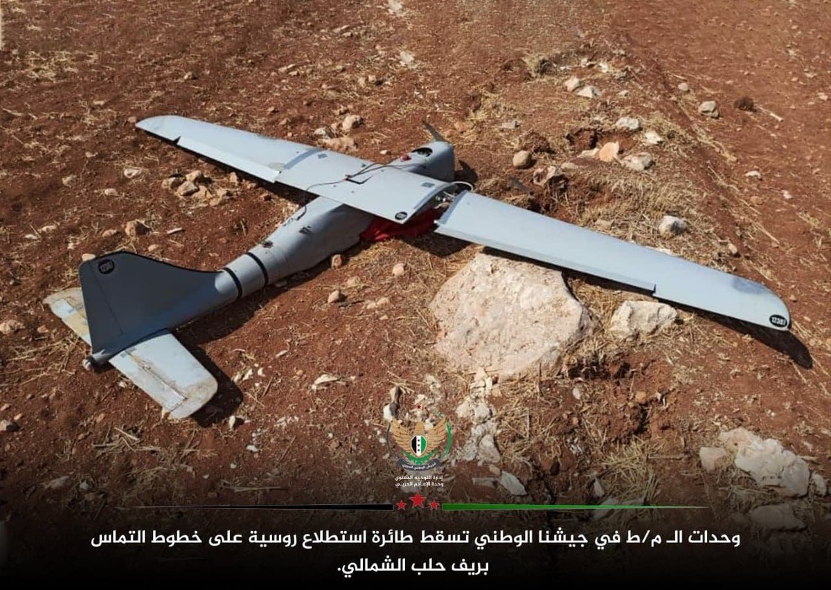 Syria: Russia lost today an Orlan-10 drone near Marea in the N. Aleppo countryside, amidst a recent increase of RuAF activities over TSK-held areas (including airstrikes)