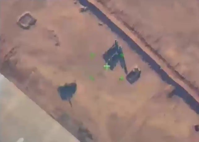 UAV photos of the alleged S-300 system at Tabqa airbase. Note how all of the photos are from far away and blurry. These could still be decoys