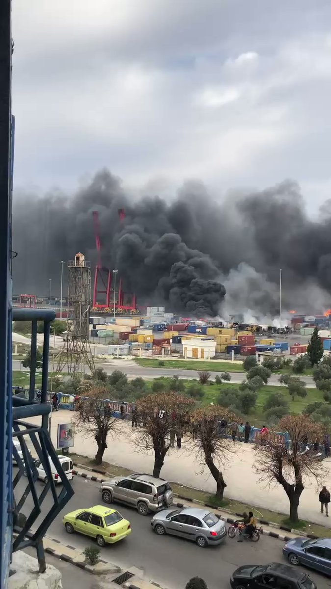 Latakia port still burning today