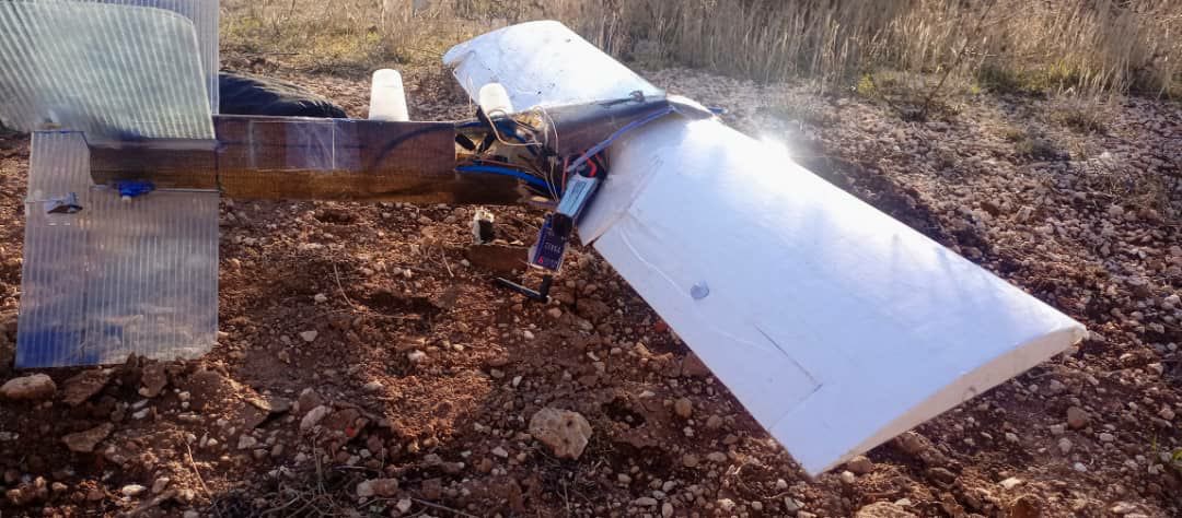 An interesting drone belonging to the TFSA has crashed in Baylouniyah, northern Aleppo. Seems like a suicide drone. Pictures from the Afrin Liberation Forces