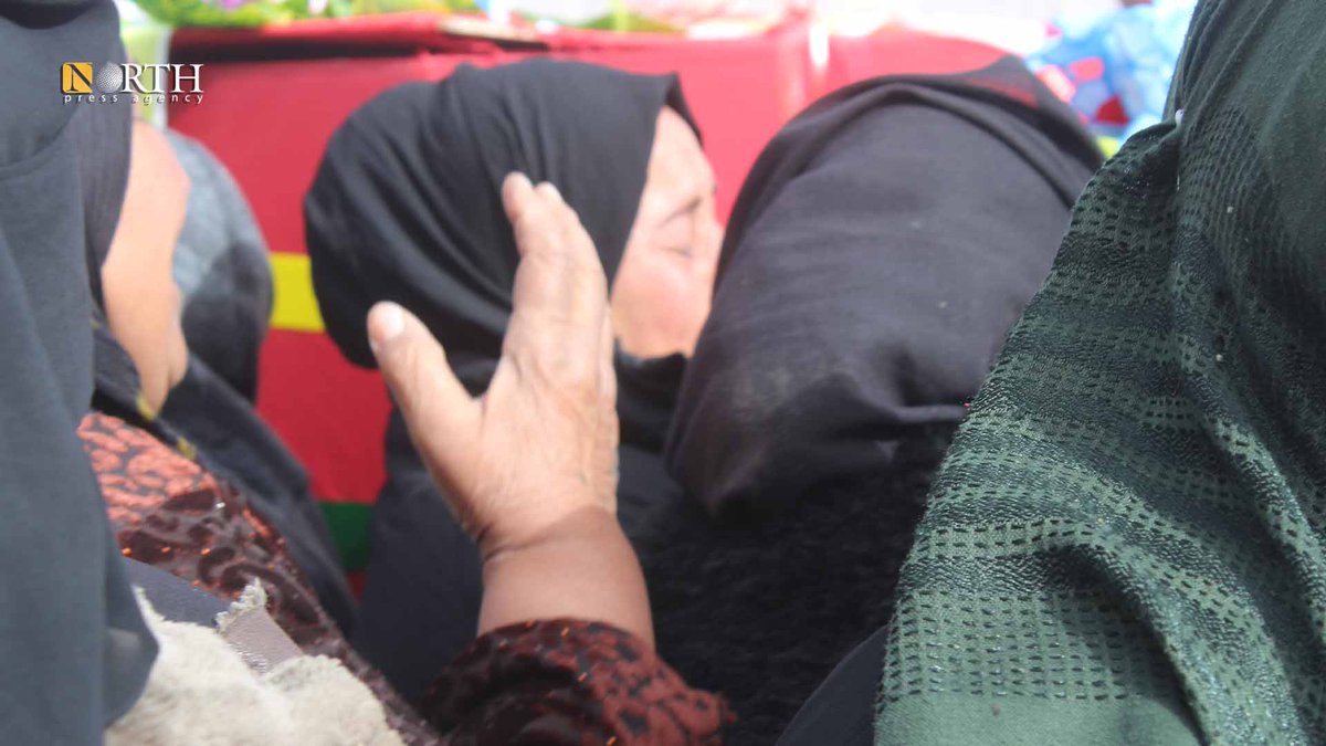 People of Hasakah countryside, NE_Syria, mourn SDF dead of ISIS attack on al-Sina'a prison 