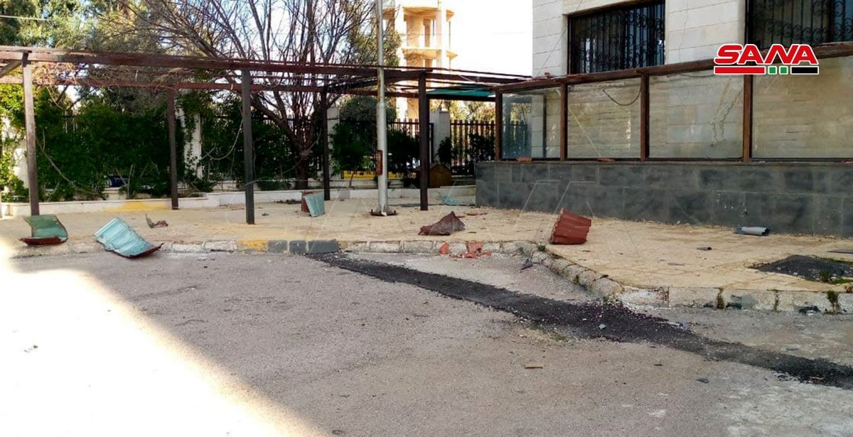 Syrian state media publishes photos of the damage caused by the Israeli missile strikes in the Quneitra area overnight