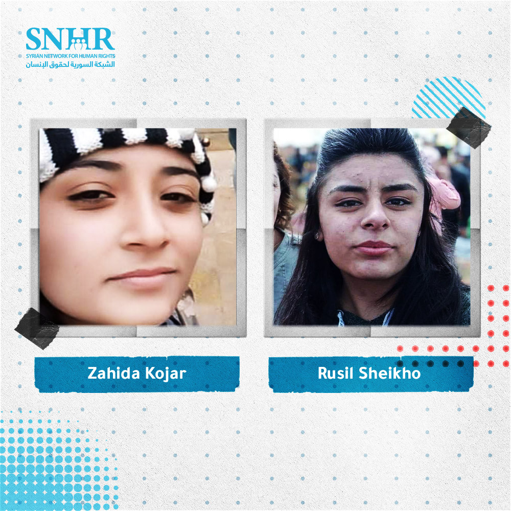 Two girls Rusil Sheikho and Zahida Kojar were abducted on March 28 by SDF personnel from al Sheikh Maqsood neighborhood in Aleppo city for conscription. SNHR fear they may be forced to participate in direct or indirect military operations