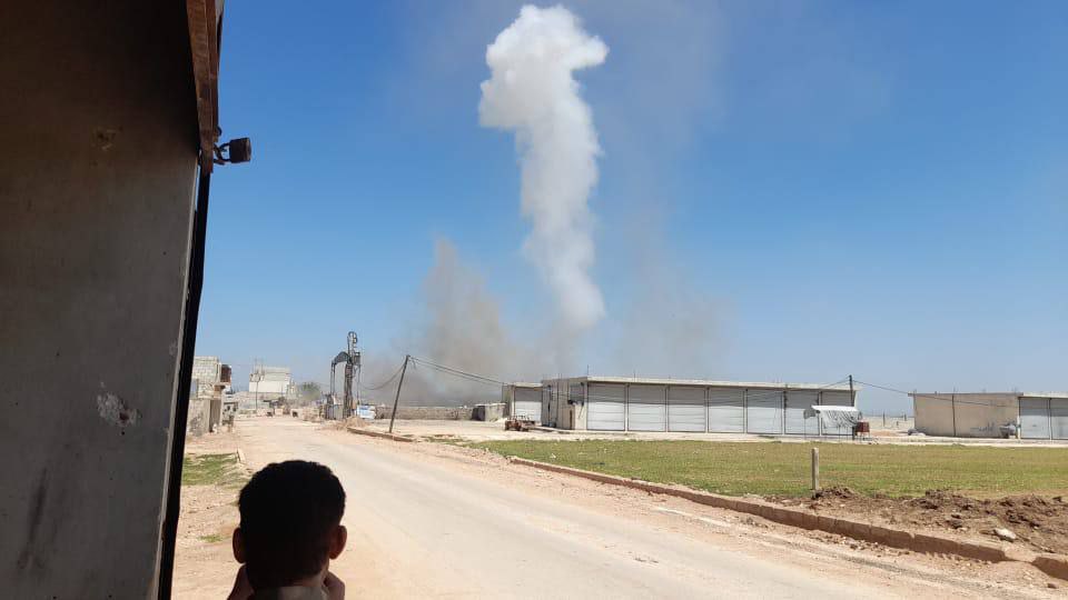 Russian warplanes target with several air raids areas in Jabal_Al-Zawiya in the countryside of Idlib city