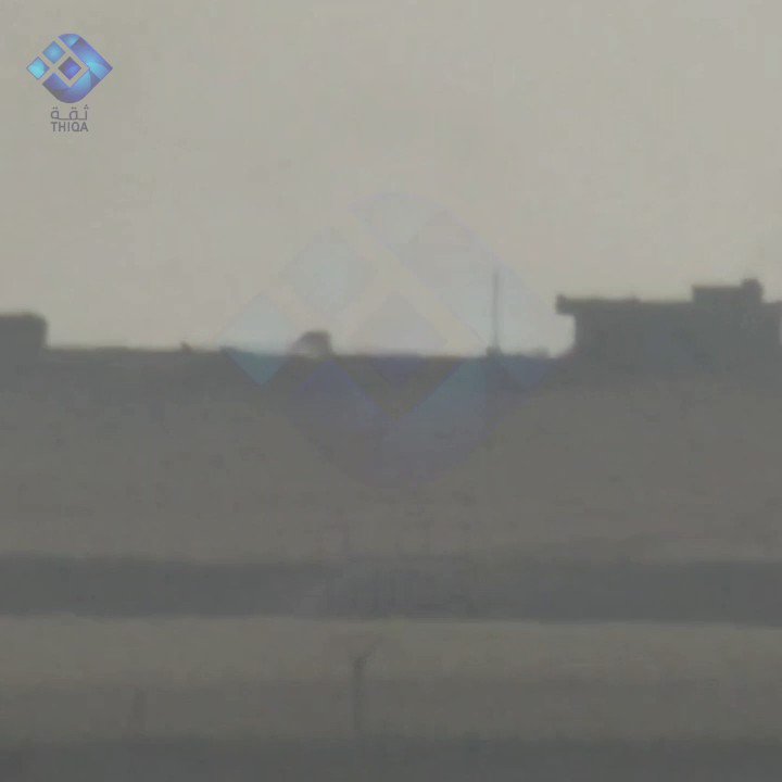 Turkish-backed Forces forces hit a PKK house on the Tel Temr line east of Ras Al Ayn with an ATGM missile.