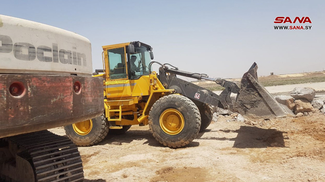 Syrian state media publishes images of repair works at Damascus International Airport after airstrikes attributed to Israel damaged both runways