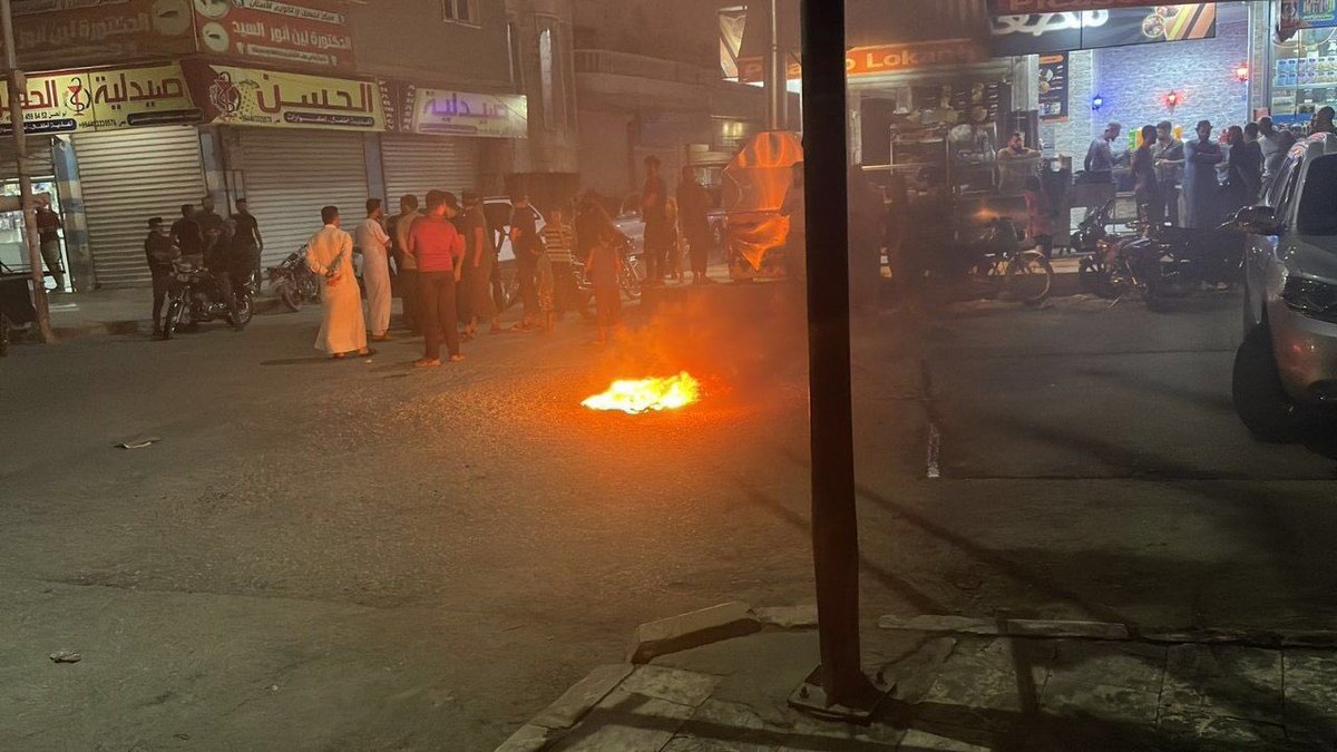 Protest demonstrations in the town of Jarabulus in the countryside of Aleppo, against the statement of the Turkish Foreign Minister about reconciliation between the Syrian opposition with the Assad government