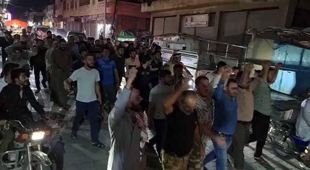 We will not reconcile: night demonstrations in the rebels-controlled areas of northern Syria, in rejection of the statements of the Turkish Foreign Minister. Normalization with Assad is a crime