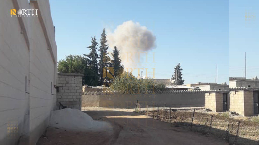 The Turkish military escalation in Northern Syria  is continue. Few minutes ago a Turkish drone bombed a village in Amouda countyside, and the bombing on Kobani resulted 6 civilians injures and one killed. Many Syrian government soldiers killed also due to Turkish jets bombardement
