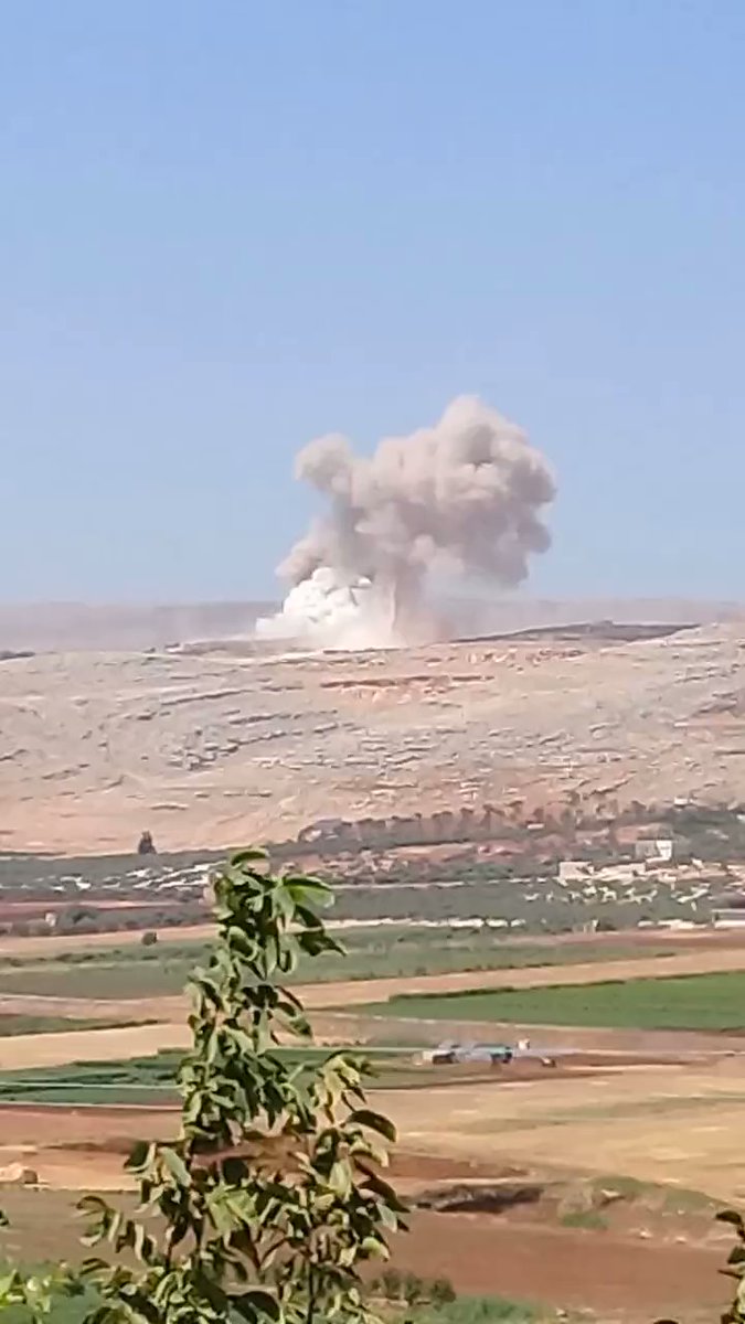 Russian warplanes conducted several airstrikes on the western countryside of Idlib city