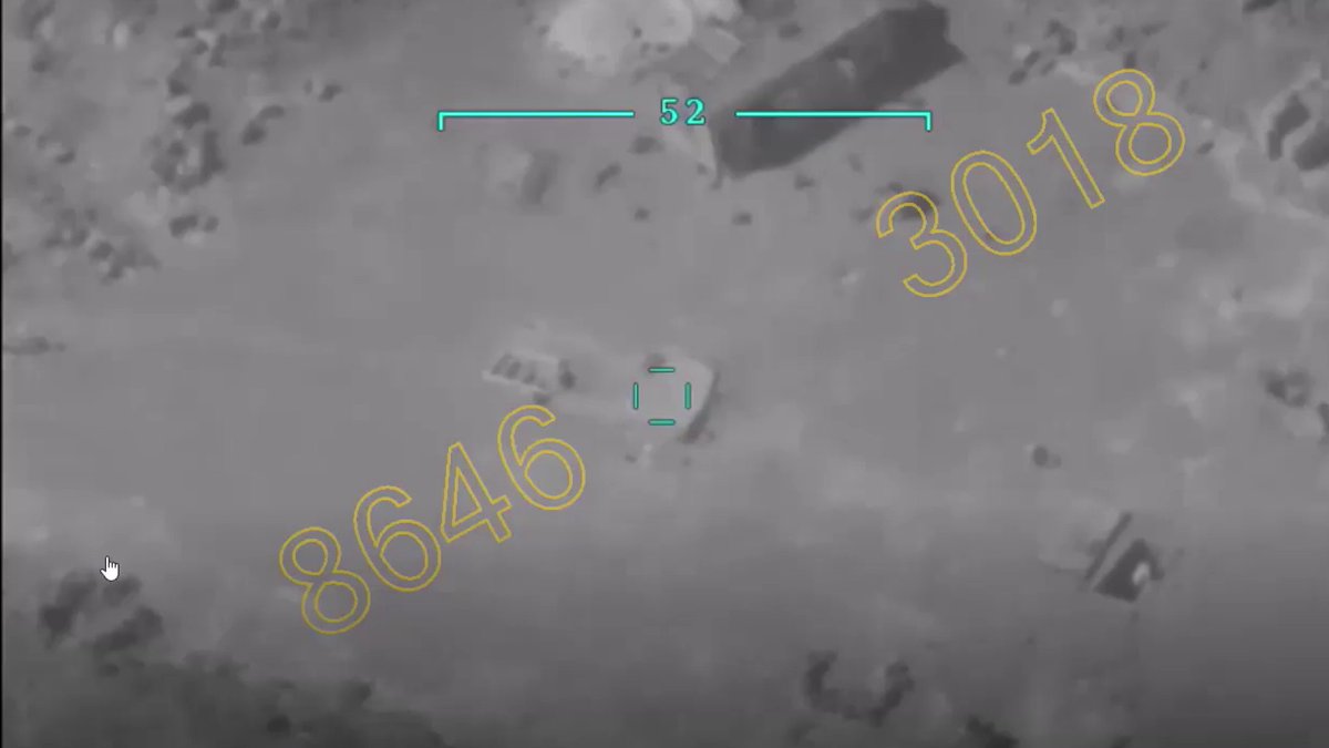 Syria: Turkish MoD released video of heavy airstrikes on positions used to strike TSK border post E. of AinArab/Kobane (one Turkish soldier killed). Same tactics used to bomb Afrin or Al-Bab: MLRS fired from territory jointly held by SDF/YPG & SAA
