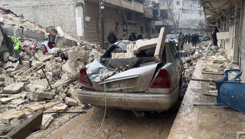 Pictures from the city of Jenderes, in the countryside of Aleppo, as a result of the devastating earthquake