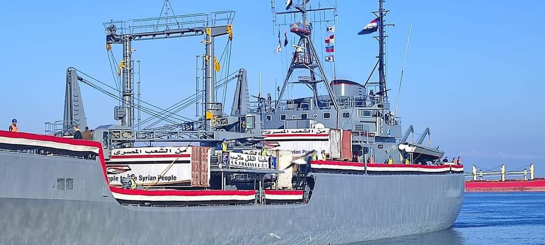 Egyptian Navy Auxiliary Supply Ship ENS Halayeb231 arrives Syria, carrying about 500 tons of humanitarian aid that will be unloaded at Latakia port.  Egypt already sent three military transport aircraft loaded with over 52 tons of medical aid to Syria following the earthquake