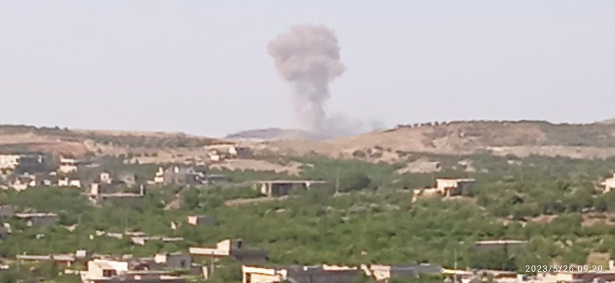 Russian air raids targeted areas in Jabal Al-Zawiya, south of Idlib, coinciding with artillery and missile shelling of the Pro-Assad forces targeting the fighting axes in the region