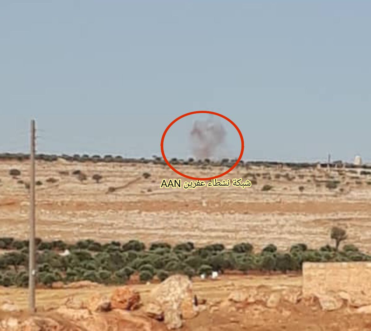Turkish artillery units hit points belonging to the YPG in the Tel Rifat region
